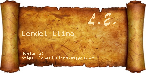 Lendel Elina névjegykártya